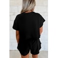 thumbnail image 2 of Women's Black Firework USA Graphic Tee and Smocked Waistband Skort Set for Independence Day | [ZhiHiMeRi] | (US 4-6)S, 2 of 5