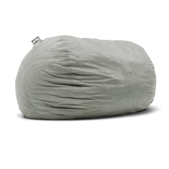 Big Joe Fuf XXL Shredded Foam Beanbag Chair with Removable Cover, Fog