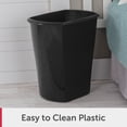 thumbnail image 4 of Sterilite Small Bathroom Trash Can, 5.5 Gallon Plastic Garbage Bucket Bin with No Lid, Black, 4 of 9