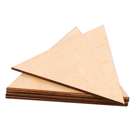 SEWOART 15Pcs Wood Craft Supplies Unfinished Triangle Slices for Home Decor