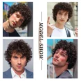 thumbnail image 5 of Phocas Mens Wig Short Curly Wig，Synthetic Black Wig for Daily Use, 5 of 10