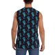 thumbnail image 4 of Balery Blue Seahorse Camisetas sin mangas para hombre, absorbe la humedad y protege contra el mal olor.-X-Large, 4 of 7