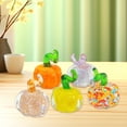 thumbnail image 4 of Shimmering Glass Halloween Pumpkin Figurine Decorative Object For Mantles Bookshelf Display Collectible Gift, 4 of 8