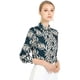 thumbnail image 1 of Camisa de oficina Allegra K de manga larga estampada Hojas Azul Tropical XL, 1 of 7