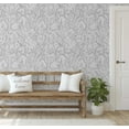 thumbnail image 3 of S4Sassy Peel & Stick Vinyl Wallpaper, Urban Chic Abstract Foliage Contact Paper Waterproof - Grey, 25"x120", Removable Modern Wall Covering for Home Decor in Bedrooms & Living, Renter Spaces, 3 of 9
