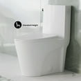 thumbnail image 4 of St. Tropez One-Piece 14" Rough-in 1.28 GPF Left Flush Elongated Toilet in Glossy White, 4 of 10