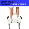thumbnail image 4 of ALSO GO Shower Chair Bath Seat with Back and Arms, Height Adjustable Shower Chair for Inside Shower, Shower Bench for Elderly and Adult, Supports up to 330 lbs, White, 4 of 10