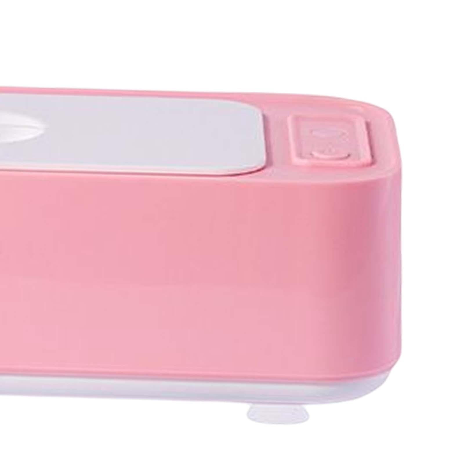 FVDPWYE High Frequency Ultrasonic Jewelry Cleaner Machine White Pink