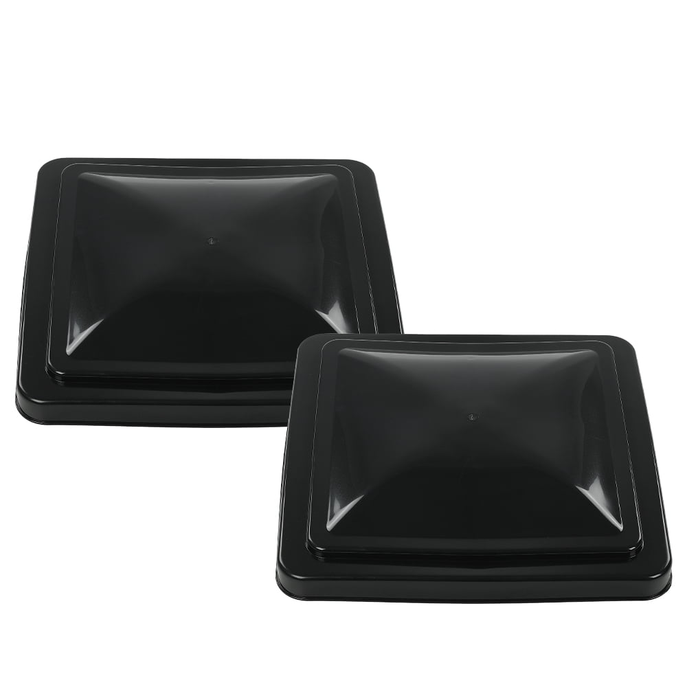 PIT66 New White 14" x 14" Replacement Roof Vent Cover Camper RV Trailer Ventline 2 Pcs Black Fit for Ventline pre-2008 and Elixir Style Pin 1994 and Newer (Accessories not assembled)