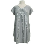 Women's Plus Sequin Jersey A-Line Tunic Dress
