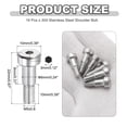 thumbnail image 2 of 16 Pcs 304 Stainless Steel Shoulder Bolt 6mm Shoulder Dia 8mm Shoulder Length M5x0.8 Thread Hex Socket Shoulder Bolts for Hydraulic Injection Molding Machinery Industries, 2 of 6