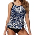 thumbnail image 6 of pstuiky Women's Swimsuits Print Crew Neck Adaptable Two Piece Swimwear Swim Dress Tankinis Chest Support with High Cut Womens Swim Suits, 6 of 6