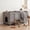 Grey, variant on Double Litter Box Enclosure for 2 Cats, Handwoven Rattan Hidden Cat House with Washable Litter Mat & 2 Hooks, for Living Room Bedroom
