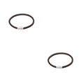 thumbnail image 2 of Brazalete trenzado de cuero Qarigey con hebilla de piedra imán Color café 2Conjunto, 2 of 6