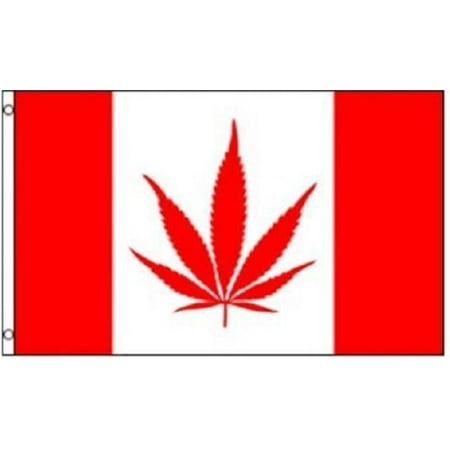 marijuana leaf canada flag 3x5 canadian pot party pennant hippie