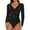 4- Cross Wrap Ruched V Neck - Black, variant on Vaslanda Women's Mock Turtle Neck Long Sleeve Tops Bodysuit Jumpsuit
