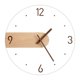 thumbnail image 2 of Reloj de pared decorativo moderno de 11,81 pulgadas con esfera de madera y punteros, sencillo y fácil de colgar, silencioso para hotel, oficina, 2 of 7