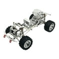 thumbnail image 3 of Chasis de carrocería de coche RC 1/12 con ruedas, fácil de instalar, piezas de montaje profesionales para bricolaje para coche de orugas H12Y a escala Plata, 3 of 10