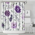 thumbnail image 2 of Summer Wildflower Bloom Shower Curtain – Watercolor Artistic Botanical Style, 72x84 Inches, 2 of 5