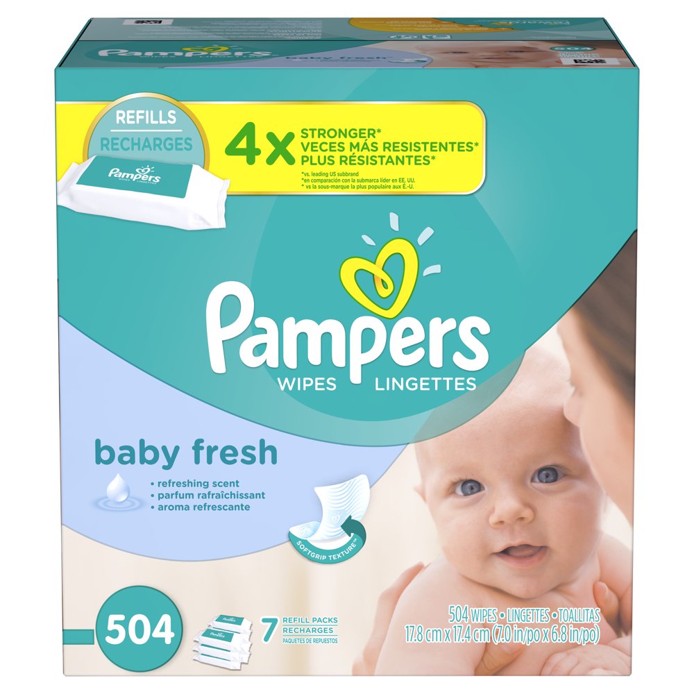 Pampers Baby Wipes Baby Fresh 7 Refill Packs, 504 Total Wipes - Walmart ...