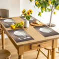 thumbnail image 3 of Brown Ombre Placemats for Dinning Table Set of 6, Modern Gradient Abstract Art Burlap Kitchen Place Mats Waterproof Cloth Table Mats, Indoor Outdoor Placemats Easy Clean Dinner Decor, 3 of 8