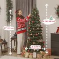 thumbnail image 3 of HOMCOM 6 ft Prelit Pop Up Christmas Tree, Collapsible Xmas Tree, Green, 3 of 10