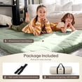 thumbnail image 4 of Zonli Japanese Floor Mattress Futon, Foldable Tatami Mat with Cotton Cover, Full 75"x54", Green, 4 of 7