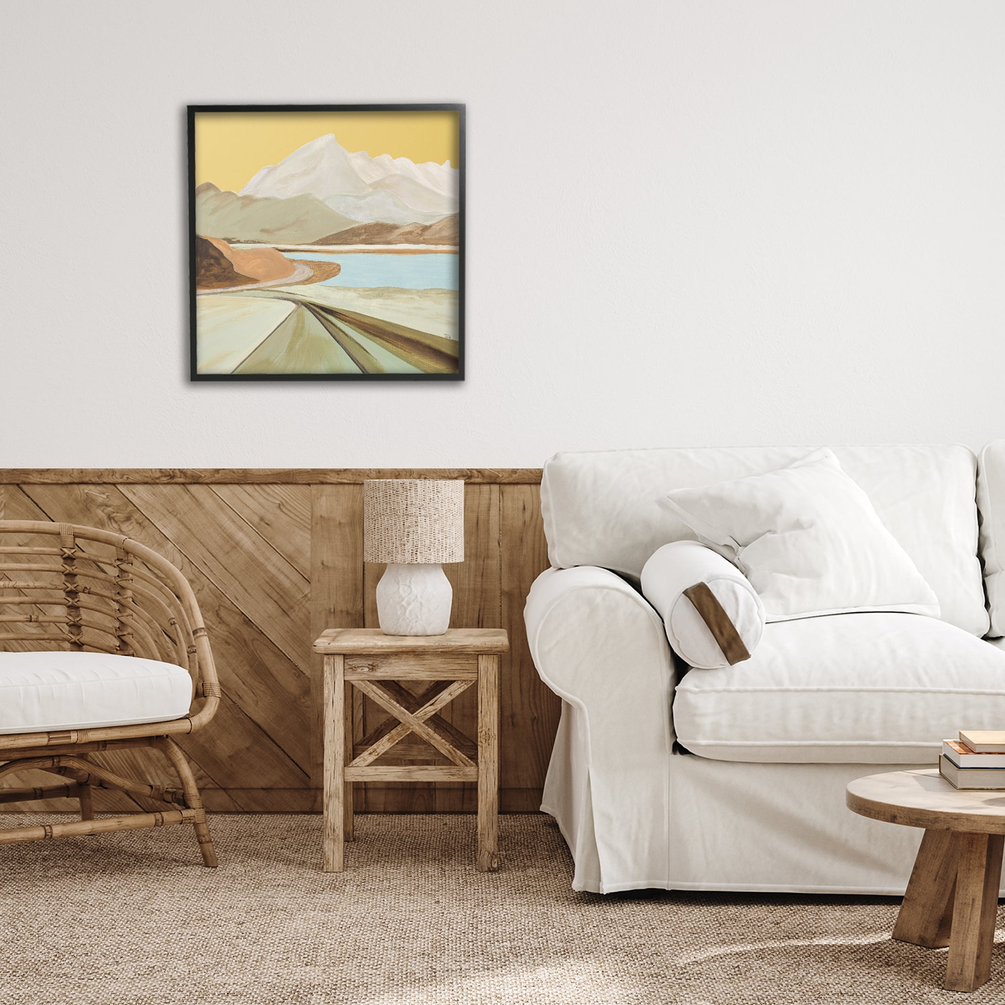 Stupell Industries Retorno Mountain Sunrise Black Framed Giclee Art, design by Patricia Pinto