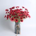 thumbnail image 1 of Flor de margarita artificial Flor de gerbera artificial Arreglo floral de manzanilla Crisantemo holandés Flor de seda de simulación Flor de margarita pequeña (rojo (10 (sin botella)) Sailing Electrónica, 1 of 2