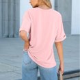 thumbnail image 5 of AherBiu Oversized Tops for Women Short Sleeve Drop Shoulder Crewneck Summer Casual Loose Top Tees Tshirts, 5 of 8
