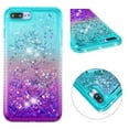 thumbnail image 2 of Mignova iPhone 8 Plus Flash Case, Durable and Cute Colorful Quicksand Series Bling Diamond Flowing Liquid Floating Shockproof Cover case for Apple iPhone 7 Plus / 8 Plus 5.5 inch - Green+Purple, 2 of 6