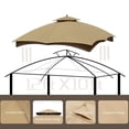 thumbnail image 6 of Replacement Canopy Top for Lowe's Allen Roth Heavy Duty Gazebo Roof Gazebo Top with Air Vent 10X12 Gazebo CoverReplacement Top Only (beige), 6 of 7