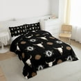 thumbnail image 3 of Homewish Boho Bohemain Tribal Bedding Comforter Set,Country Western Bull Skull Twin Comforter Sets,Brown Black Bedding Set For Boys Kids,Luxury Bedroom Decor Reversible,2pcs, 3 of 8