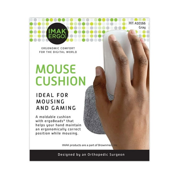 IMAK Ergo Mouse Wrist Cushion, 5.75 x 3.75, Gray