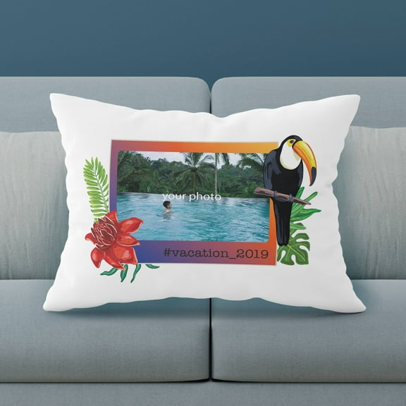Personalized Vacation Pillow Case with Picture