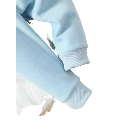 

Casual Plain Hooded Long Sleeve Baby Blue Baby Sets (Baby s)