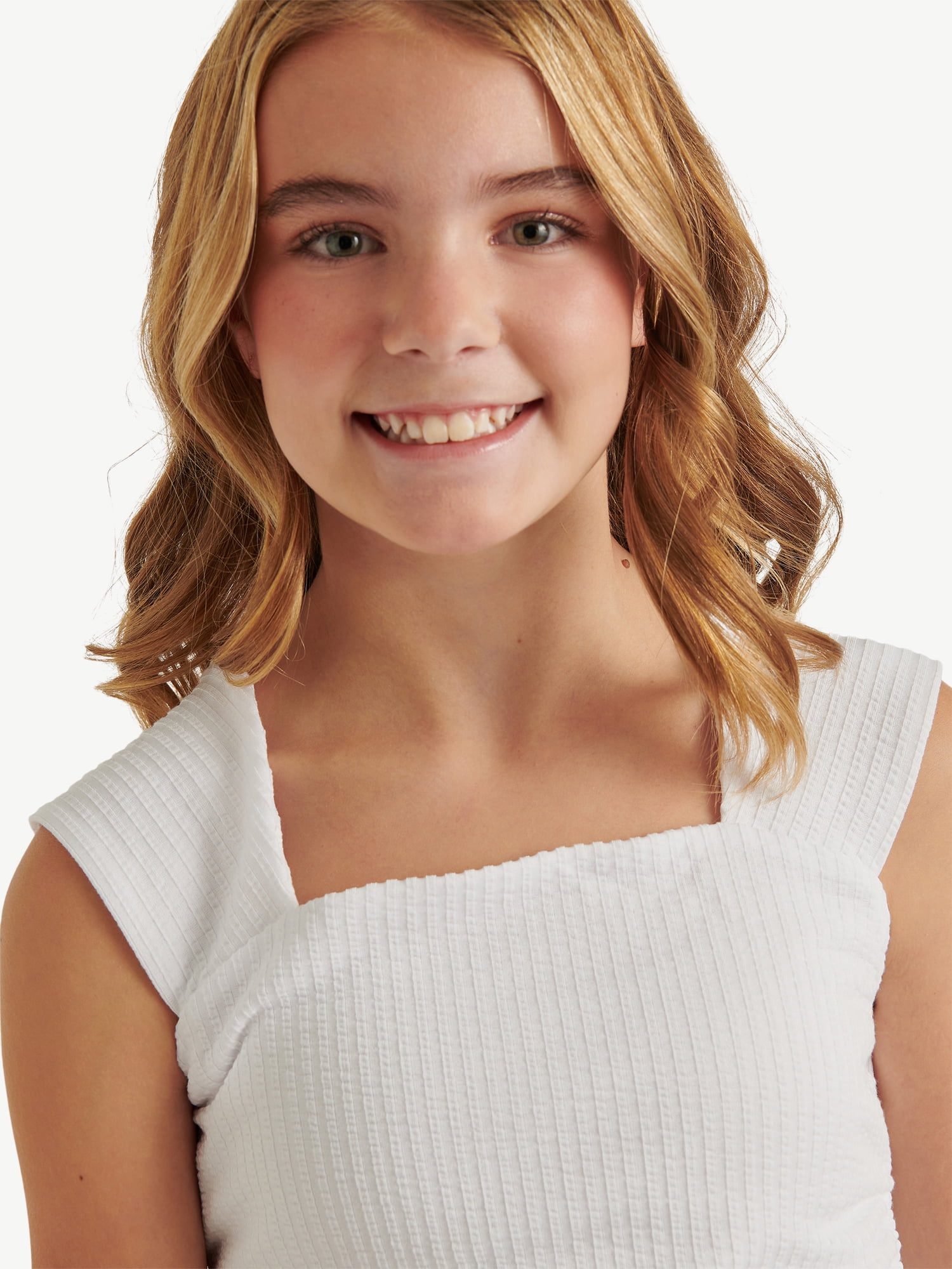 Justice Girl's Cap Sleeve Cinch Tee, Sizes XS - XLP