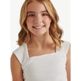 thumbnail image 3 of Justice Girl's Cap Sleeve Cinch Tee, Sizes XS - XLP, 3 of 6