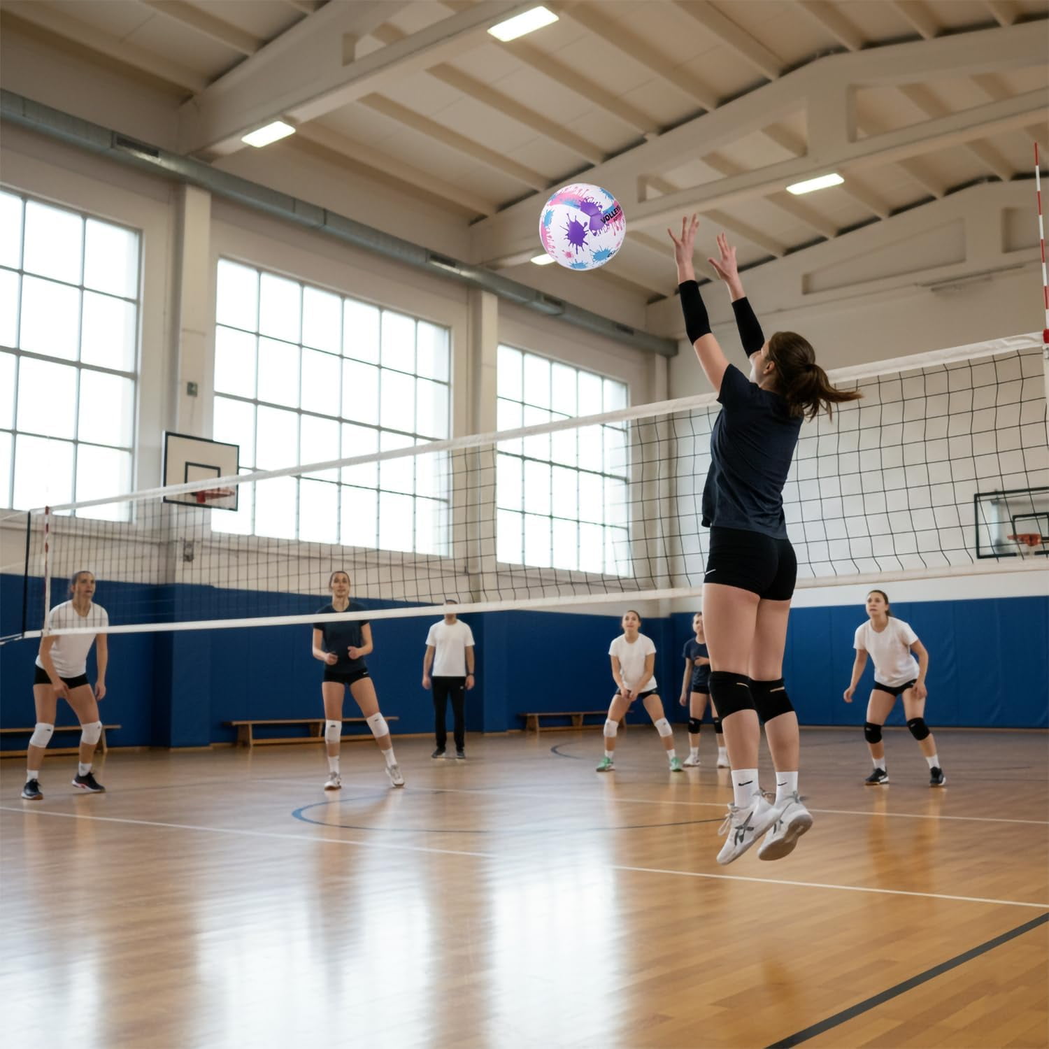 Soft Touch Volleyball – Premium PVC Outdoor & Indoor Ball with Air Pump, Durable, Non-Slip, Lightweight