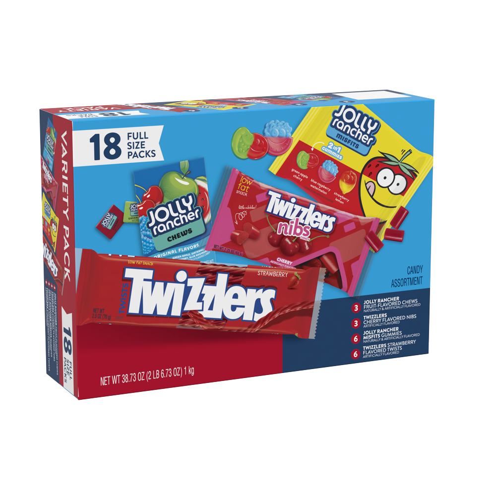 Twizzlers & Jolly Rancher, Sweets Variety Candy Pack, 18 ct, 38.7 Oz