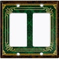 thumbnail image 6 of Metal Light Switch Plate Cover Elegant Victorian Floral Damask Frame Green FRA078, 6 of 13