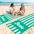 thumbnail image 3 of Personalized Beach Towel - Custom Microfiber Pool Towel - Personalize with Your Name - 30"x60" - Green, 3 of 9