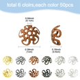 thumbnail image 2 of 300PCS 6Colors Iron Bead Caps Mixed Color 10x4mm 50pcs/color, 2 of 5