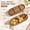 3-Grids, variant on Small Wooden Serving Tray Salad Plates 3.9x7.1 inch Mini Appetizer Plates for Fruit Cookies Bread Vegetable Dessert Snacks Platter