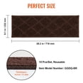 thumbnail image 5 of VEVOR Stair Treads 9" x 28" Stairs Carpet Non Slip 15 pcs Indoor Stair Runner for Wooden Steps, Anti Slip Carpet Soft Edging Stair Rugs Mats for Kids Elders and Dogs, Brown, 5 of 7