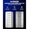 thumbnail image 2 of Shipping Container Vent, Cross Flow Ventilation, for Preventing Condensation and Excessive Heat, 4 Pack, 2 of 8