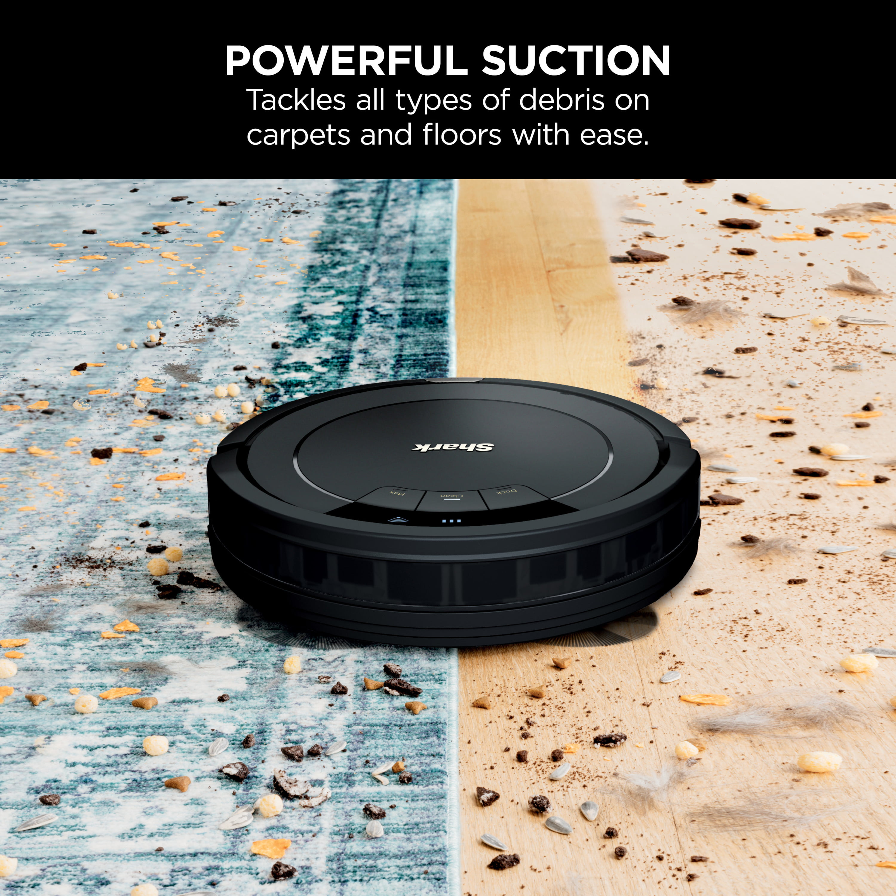 Hard Floors Wi-Fi Connected Canadian Version Black Shark RV754CA ION Robot Vacuum Works with Google Assistant Carpets Multi-Surface Cleaning 