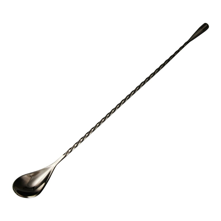 1pcs stainless steel stick fork spoon cocktail spoon spiral kitchen utensils  double stick stir stick cocktail bar bar utensils