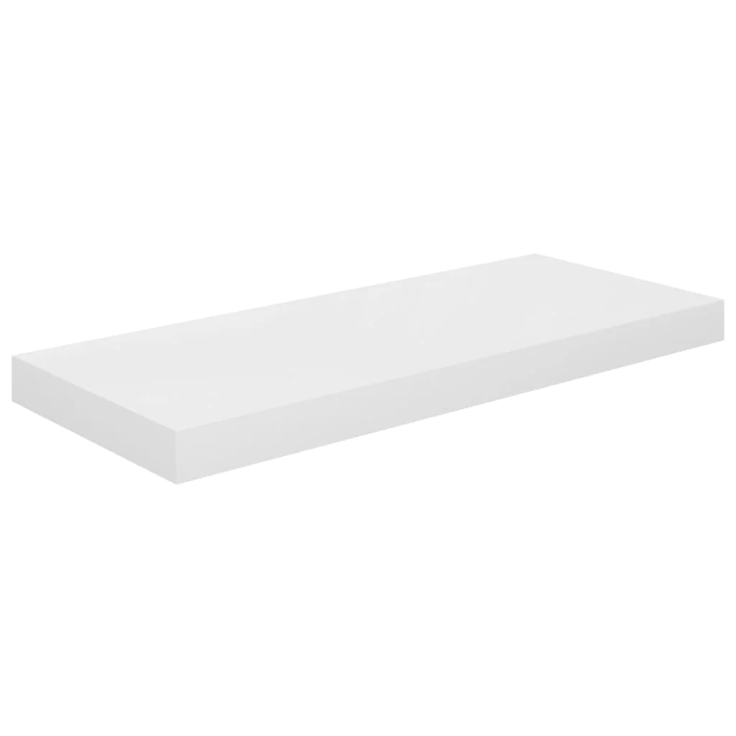 vidaXL Wall Shelf High Gloss White Honeycomb MDF, Metal Small