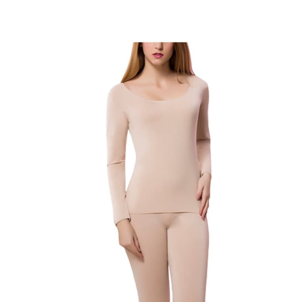 Guardurnaity Ropa de abrigo, ropa interior de invierno, camisa térmica multicolor, mano de obra fina, suavidad, suministros para mujeres al tacto Ropa interior Rosa claro XXL Guardurnaity AP013669-08